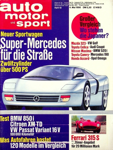 Deckblatt Auto Motor und Sport (10/1990)